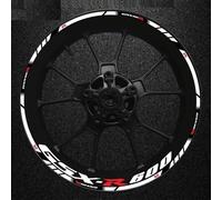 Motorcycle Épais Des Autocollants Extérieurs Sticker Stripe Wheel Decals Pour Suzuki GSXR600 GSXR 600 R 600R GSX-R R600 Fond jante réfléchissant(Color25)