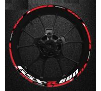 Motorcycle Épais Des Autocollants Extérieurs Sticker Stripe Wheel Decals Pour Suzuki GSXR600 GSXR 600 R 600R GSX-R R600 Fond jante réfléchissant(Color9)
