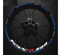 Motorcycle Épais Des Autocollants Extérieurs Sticker Stripe Wheel Decals Pour Suzuki GSXR600 GSXR 600 R 600R GSX-R R600 Fond jante réfléchissant(Color17)