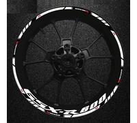 Motorcycle Épais Des Autocollants Extérieurs Sticker Stripe Wheel Decals Pour Suzuki GSXR600 GSXR 600 R 600R GSX-R R600 Fond jante réfléchissant(Color22)