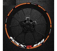 Motorcycle Épais Des Autocollants Extérieurs Sticker Stripe Wheel Decals Pour Suzuki GSXR600 GSXR 600 R 600R GSX-R R600 Fond jante réfléchissant(Color26)