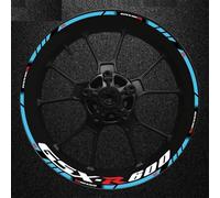 Motorcycle Épais Des Autocollants Extérieurs Sticker Stripe Wheel Decals Pour Suzuki GSXR600 GSXR 600 R 600R GSX-R R600 Fond jante réfléchissant(Color11)