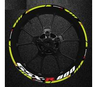 Motorcycle Épais Des Autocollants Extérieurs Sticker Stripe Wheel Decals Pour Suzuki GSXR600 GSXR 600 R 600R GSX-R R600 Fond jante réfléchissant(Color29)