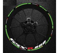 Motorcycle Épais Des Autocollants Extérieurs Sticker Stripe Wheel Decals Pour Suzuki GSXR600 GSXR 600 R 600R GSX-R R600 Fond jante réfléchissant(Color1)