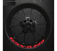 Motorcycle Épais Des Autocollants Extérieurs Sticker Stripe Wheel Decals Pour Suzuki GSXR600 GSXR 600 R 600R GSX-R R600 Fond jante réfléchissant(Color5)