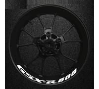 Motorcycle Épais Des Autocollants Extérieurs Sticker Stripe Wheel Decals Pour Suzuki GSXR600 GSXR 600 R 600R GSX-R R600 Fond jante réfléchissant(Color8)