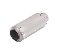 Motorcycle Exhaust Muffler Système Silencieux d'échappement Universel de 51 mm avec DB Killer pour Moto, Compatible avec Les modèles R3, R25, MT07, MT09, MT03, R6, R11(Silver 51mm)