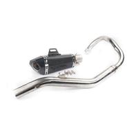 Motorcycle Exhaust Muffler Système Tuyau d'échappement Avant en Acier Inoxydable, Grand turbocompresseur de Modification de Moto Compatible avec Benelli 250 Small Yellow Dragon 250(Suit 7)