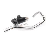 Motorcycle Exhaust Muffler Système Tuyau d'échappement Avant en Acier Inoxydable, Grand turbocompresseur de Modification de Moto Compatible avec Benelli 250 Small Yellow Dragon 250(Suit 8)