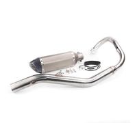 Motorcycle Exhaust Muffler Système Tuyau d'échappement Avant en Acier Inoxydable, Grand turbocompresseur de Modification de Moto Compatible avec Benelli 250 Small Yellow Dragon 250(Suit 2)