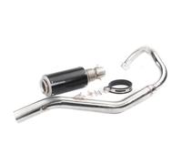 Motorcycle Exhaust Muffler Système Tuyau d'échappement Avant en Acier Inoxydable, Grand turbocompresseur de Modification de Moto Compatible avec Benelli 250 Small Yellow Dragon 250(Suit 9)