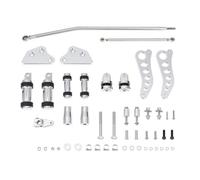 Motorcycle Foot Controls Kit avec bassins vers l'avant et Levier Linkage Compatible avec des modèles Bob Fat Bob Super Low Rider 2000 à 2017(Chrome)