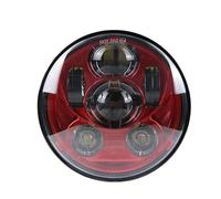 Motorcycle front light bar Convient pour Harley Sportster 1200 883 Street 5-3/4 Phare rond à LED Angel Eyes Halo de 5,75 Phare de moto(Sc400x red)