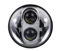 Motorcycle front light bar Convient pour Harley Sportster 1200 883 Street 5-3/4 Phare rond à LED Angel Eyes Halo de 5,75 Phare de moto(Green)