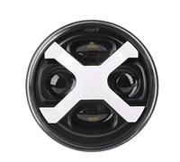 Motorcycle front light bar Convient pour Harley Sportster 1200 883 Street 5-3/4 Phare rond à LED Angel Eyes Halo de 5,75 Phare de moto(3)