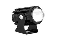 Motorcycle front light bar Projecteur de phare de moto, lentille bicolore, lampe de conduite de scooter ATV, feu antibrouillard, lampe de projecteur auxiliaire Phare de moto(1PC White No Switch)