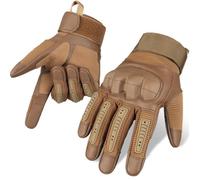 Motorcycle Gloves Full Finger Touchscreen,Wear Resistant Gloves,Hard Knuckle,for Outdoor Sports Riding Road Racing Mountaineering Climbing Motocross Racing Cycling,for Men And Women (Brown, L)