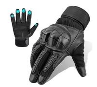 Motorcycle Gloves Full Finger Touchscreen,Wear Resistant Gloves,Hard Knuckle,for Outdoor Sports Riding Road Racing Mountaineering Climbing Motocross Racing Cycling,for Men And Women (Black, L)