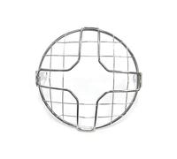 Motorcycle Grille Phare Pour Café Pour Racer Couvercle De Phare 7" Moto Filet Grill Garde Lampe Avant Filet Grille Couverture Protecteur(Silver B)