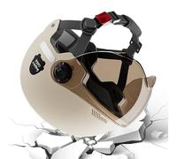 Motorcycle Half Headgear, Multi-Sport Safety Helmet with Sun Visor, Cruiser and Scooter Riding Hat for Men and Women, Lightweight Protective Street Gear, 17.72-25.59 inches