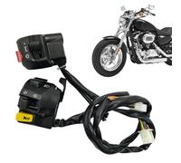 Motorcycle Handlebar Button, Horn Switch and Turn Signal Indicator Assembly Set, Versatile Control Replacement for Motorbike, Scooter, Dirt Bike, Cruiser, Garage