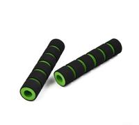 Motorcycle Handlebar Grips Foam 110mm Vibration Absorb(Black + Green)