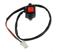 Motorcycle Handlebar Switch Button Red LED 12V ABS Plastic pour moto pour horn Switch Button Waterproof 12V Motorcycle Start Switch Red Light pour Easy Install Handlebar Control Switch for Bike(Red)