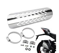 Motorcycle Heat Shield, Anti-Scald Pipe Cover, Abrasion-Proof Quick Design, Non-Slip Exhaust Protector, Ideal for Motorbike Touring Modification Accessories, 2.40 X 9.05inch