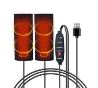 Motorcycle Heated Grips - Usb Powered Handlebar Warmer for Winter Riding | Adjustable Temperature Portable Grip Heater Pads, Comfortable Hand Warmers for Scooter Bikes Commuting Touring, Black