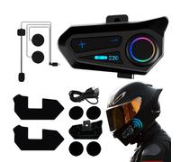 Motorcycle Helmet Earphones, Wireless Half Helmet Headset, IPX6 Waterproof, Noise Canceling Audio, Type C Fast Charging, for Full Face, Open Face, Modular Helmets