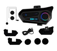 Motorcycle Helmet Earphones - Wireless Half Helmet Headset IPX6 Waterproof Outdoor Cycling Audio Device Type C Charging Clear Sound Intercom Communication System Rider Accessory Set Pro Version Plus