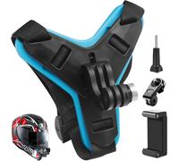 Motorcycle Helmet Holder, Adjustable Motorcycle Helmet Holder, Chin Mount Motorcycle Helmet Compatible with GoPro and Most Action Cameras
