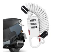 Motorcycle Helmet Lock, 3-Digit Combination Security with Retractable Cable, Portable Anti-Theft Lock for Helmets, Motorcycles, Travel and Parking Safety Accessory for Riders