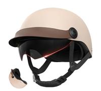 Motorcycle Helmet Visor - Motorcycle Riding Headgear | Open Face Helmet Single Visor | Multi-Sport Collision Protection Motorcycles Safety Hat with Sun Visors - Quick Release Buckle