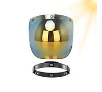 Motorcycle Helmet Visor - Wind Shield Lens | Retro Helmet Bubble Lens | Windproof And Anti-glare Open Face Lens For Rainy Weather Night Long Distance Touring Sunny Day Protection Highway Riding