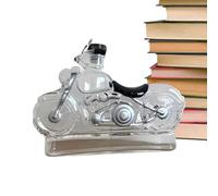 Motorcycle Liquor Decanter - Whiskey Bottle for Dad Man Adults | Glass Dispenser with Reusable Design, Stylish Red Wine Holder, Cocktail Party Accessory, Christmas Birthday Gift