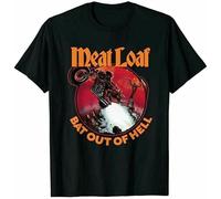 Motorcycle Meat Loaf Bat Out of Hell Unisex 100% Cotton Short-Sleeve T-Shirts Black XXXL