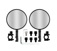 Motorcycle Mirrors Miroir Rond Noir Universel De Remplacement M8 M10, Extrémité Guidon, Barres Poignée Convexes, Rétroviseur pour Kawa&saki pour Yam&AHA