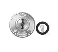Motorcycle New CNC Aluminum Fuel Gas CAPS Tank Cap Tanks Cover With Rapid Locking Compatible With CBR 600 F4I F4 F3 F2(Silver and Black)