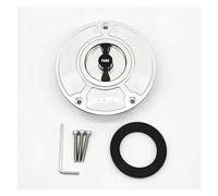 Motorcycle New CNC Aluminum Fuel Gas CAPS Tank Cap Tanks Cover With Rapid Locking Compatible With CBR 600 F4I F4 F3 F2(Silver and Black)
