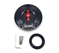 Motorcycle New CNC Aluminum Fuel Gas CAPS Tank Cap Tanks Cover With Rapid Locking Compatible With CBR 600 F4I F4 F3 F2(Black and Red)