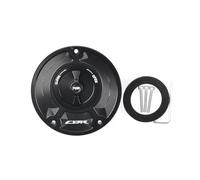 Motorcycle New CNC Aluminum Fuel Gas CAPS Tank Cap Tanks Cover With Rapid Locking Compatible With CBR 600 F4I F4 F3 F2(Black and Black)