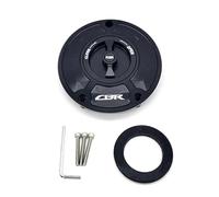 Motorcycle New CNC Aluminum Fuel Gas CAPS Tank Cap Tanks Cover With Rapid Locking Compatible With CBR 600 F4I F4 F3 F2(Black and Black)
