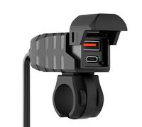 Motorcycle Phone Charger - Fast Charging Motorcycle USB Port Accessories | Safe USB with Hard Cover for Thanksgiving Christmas Chinese New Year Offering Secure Power Supply and C