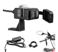 Motorcycle Phone Charger - Waterproof Quick Power Socket | Motorcycle USB Charger | for Mobile Phone GPS Tablet Dashboard Camera, 9-24V Layer Waterproof Adapter for Motorbike (ABS)