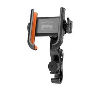 Motorcycle Phone Holder - Anti Shake Rotating Clamp Stand, Secure Handlebar Cellphone Mount, Adjustable Navigation Support Bracket Vibration Resistant Riding Grip Attachment | For Touring Adventure