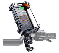 Motorcycle Phone Mount - 12.5*8.5*2cm Portable Anti-Vibration Waterproof Clamp Stand - Phone Holder For Motorcycle,for Men Women Mountain Outdoor Outside Sports Cycling Biking Trip Travel