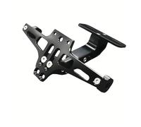 Motorcycle Rear License Plate Mount Holder Aluminum Alloy Bracket Motorcycle All Compatible with Accessories Motorcycle Modification Parts(Black)