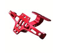 Motorcycle Rear License Plate Mount Holder Aluminum Alloy Bracket Motorcycle All Compatible with Accessories Motorcycle Modification Parts(Red)