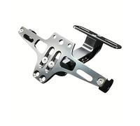 Motorcycle Rear License Plate Mount Holder Aluminum Alloy Bracket Motorcycle Compatible With Accessories Motorcycle Modification Parts (Sliver)